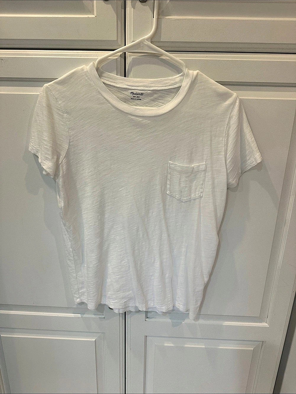 Madewell Whisper Cotton Crewneck Pocket Tee White XS